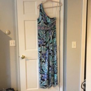 Lilly Pulitzer one shoulder maxi